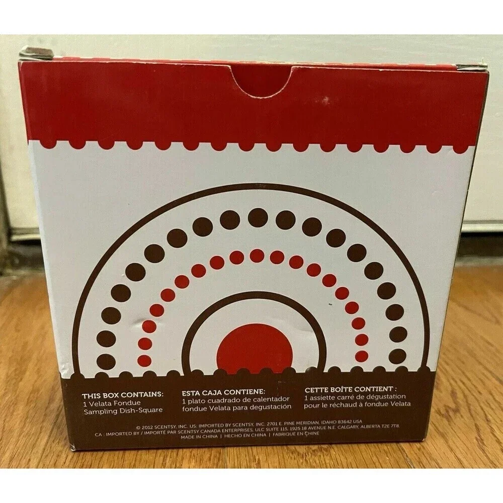 Velata Fondue Square Sampling Dish 4 Part in Black